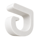 White CableClip – Desk Cable Holder on a transparent background