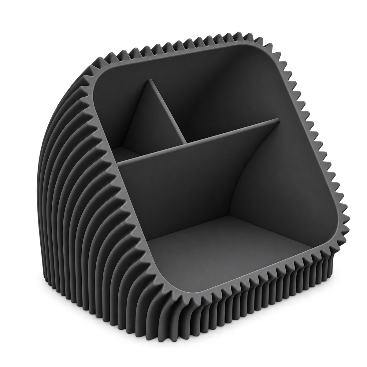 Black Burrow Desk Organizer, transparent background