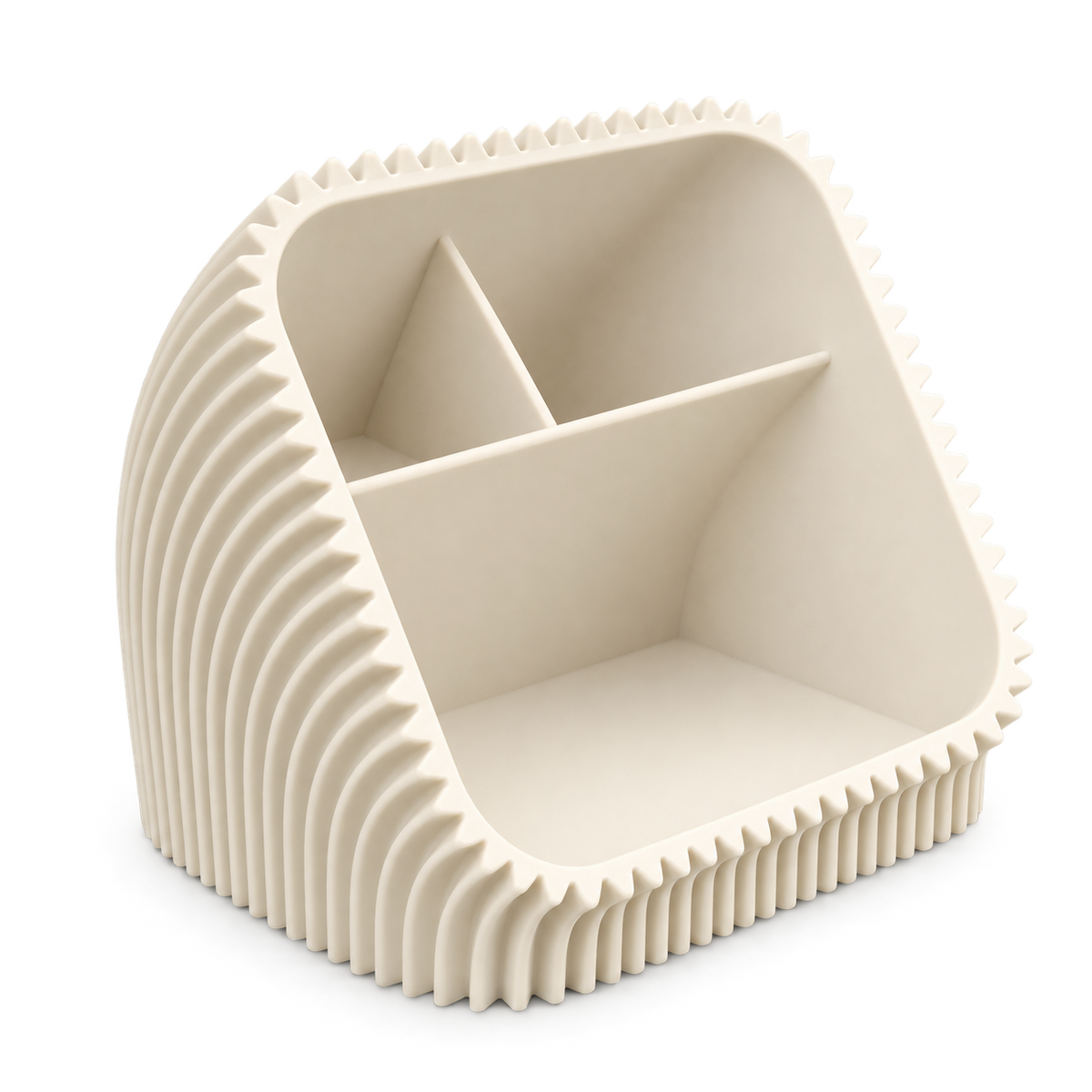 White Burrow Desk Organizer, transparent background