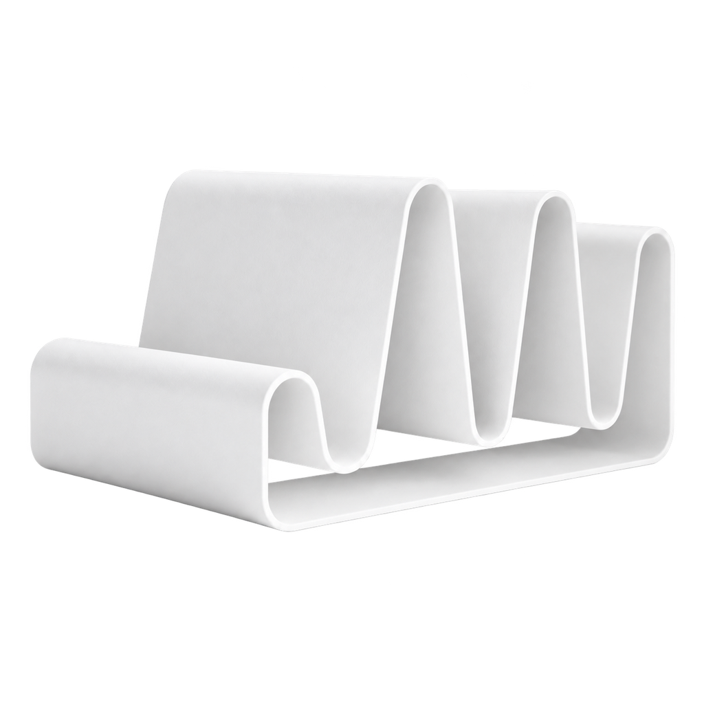 White Desk Flow Organizer with transparent background