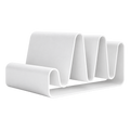 White Desk Flow Organizer with transparent background