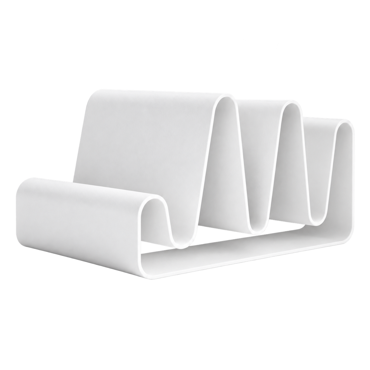 White Desk Flow Organizer with transparent background