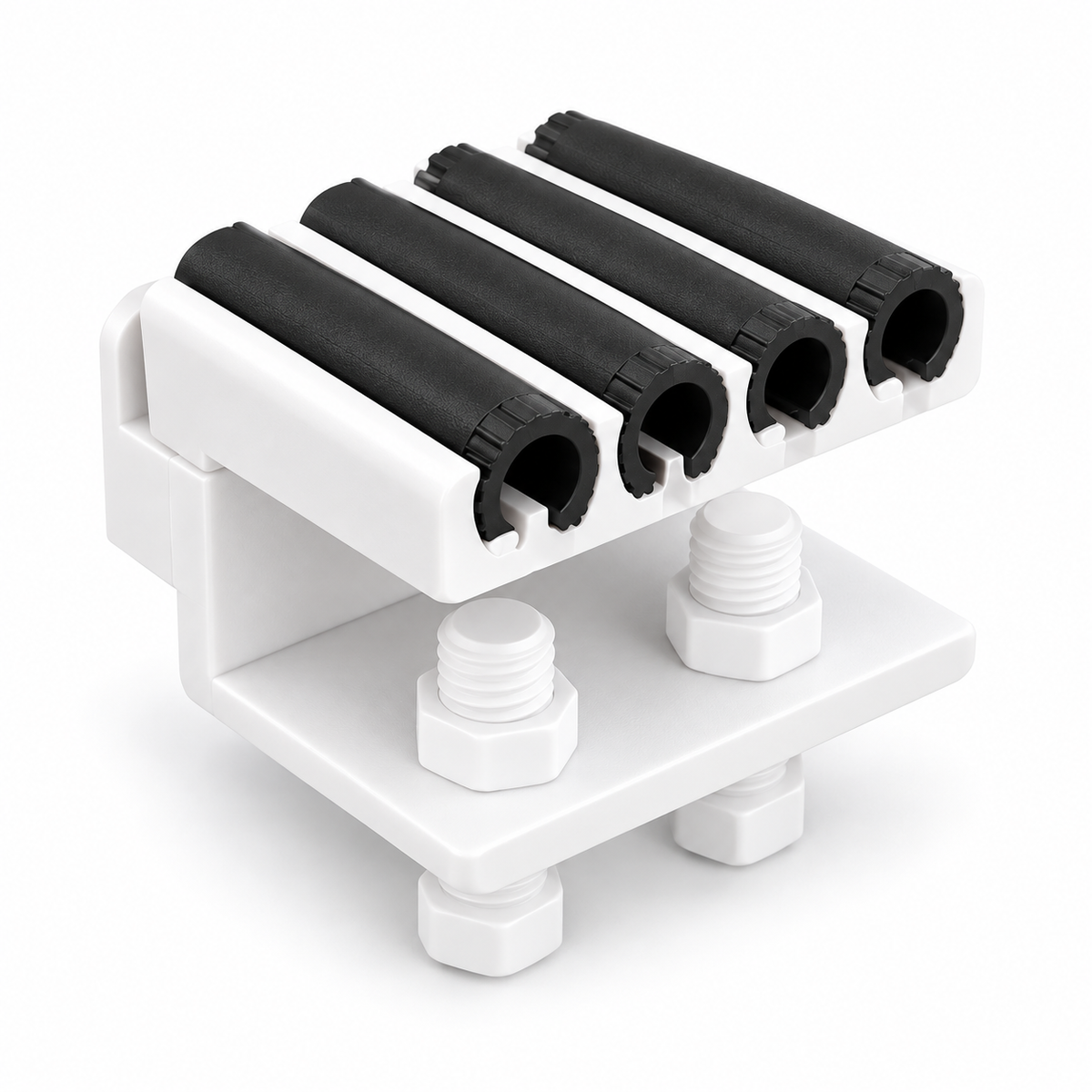 Secure Desk Cable Clamp in white