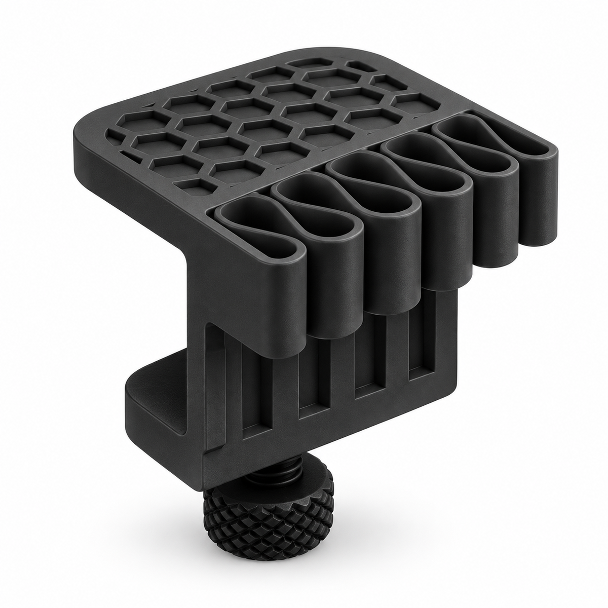 Universal Cable Desk Holder in black