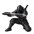 Black Ninja Pen Holder with transparent background