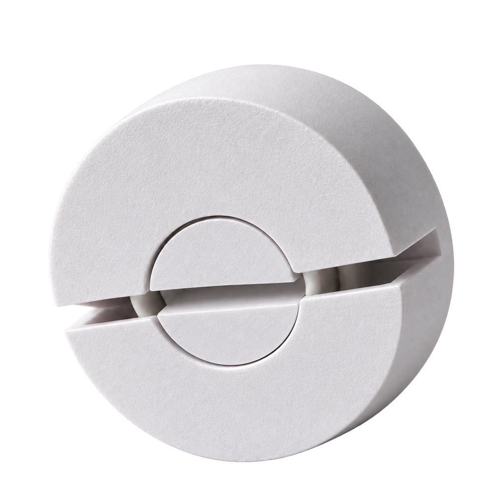 White round Cable Holder on a transparent background