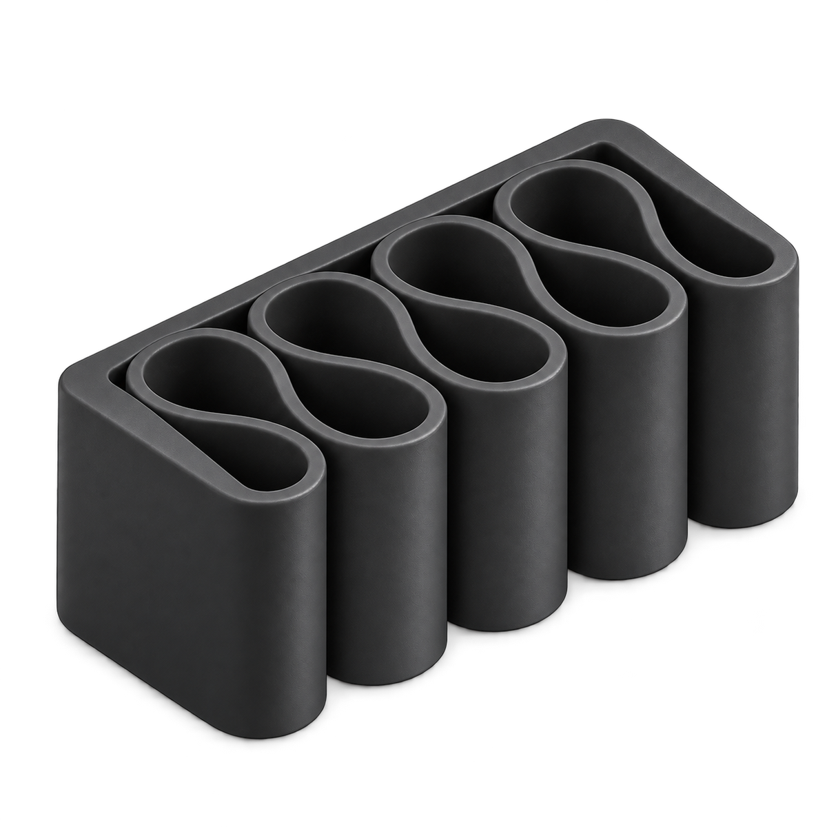 Black Underdesk Cable Dock isolated on transparent background