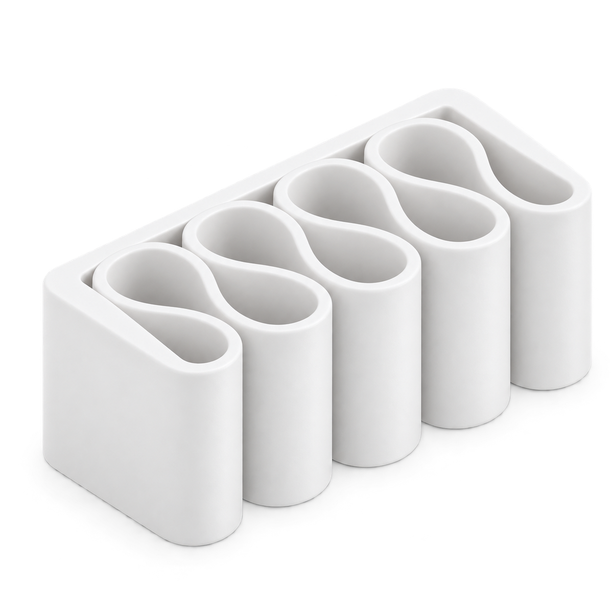 Underdesk Cable Dock in white, isolated on transparent background